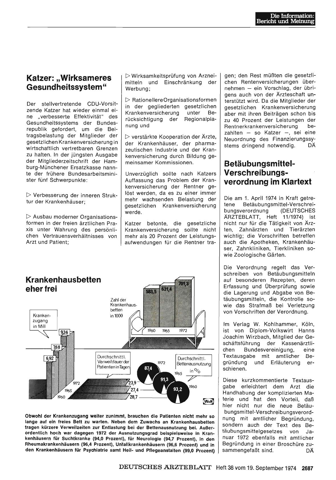 Vorschauseite 1: Krankenhausbetten eher frei