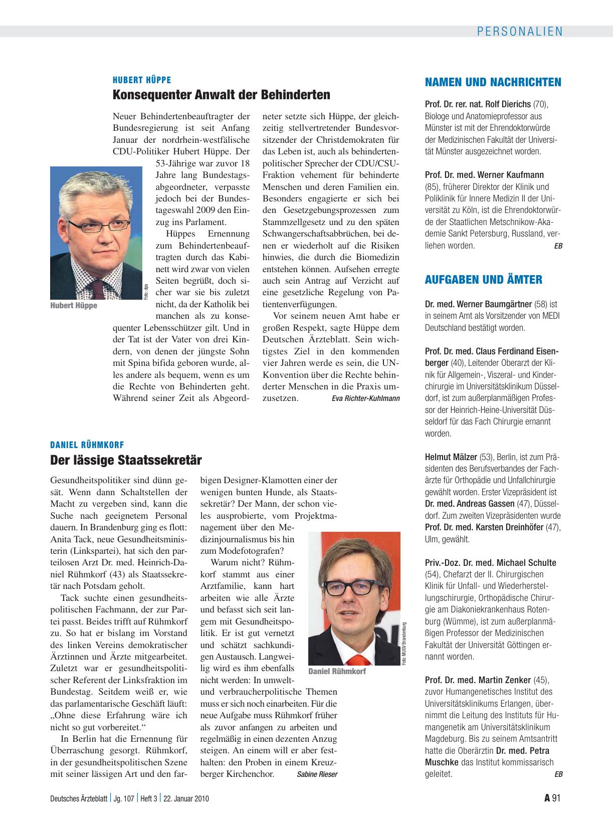 Vorschauseite 1: Daniel Rühmkorf: Der lässige Staatssekretär