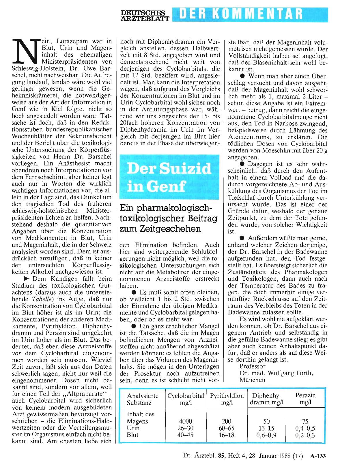 Vorschauseite 1: Der Suizid in Genf