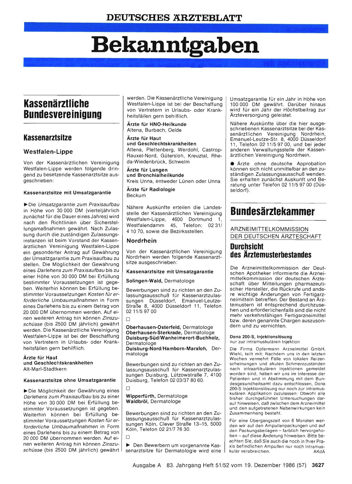 Vorschauseite 1: Durchsicht des Ärztemusterbestandes