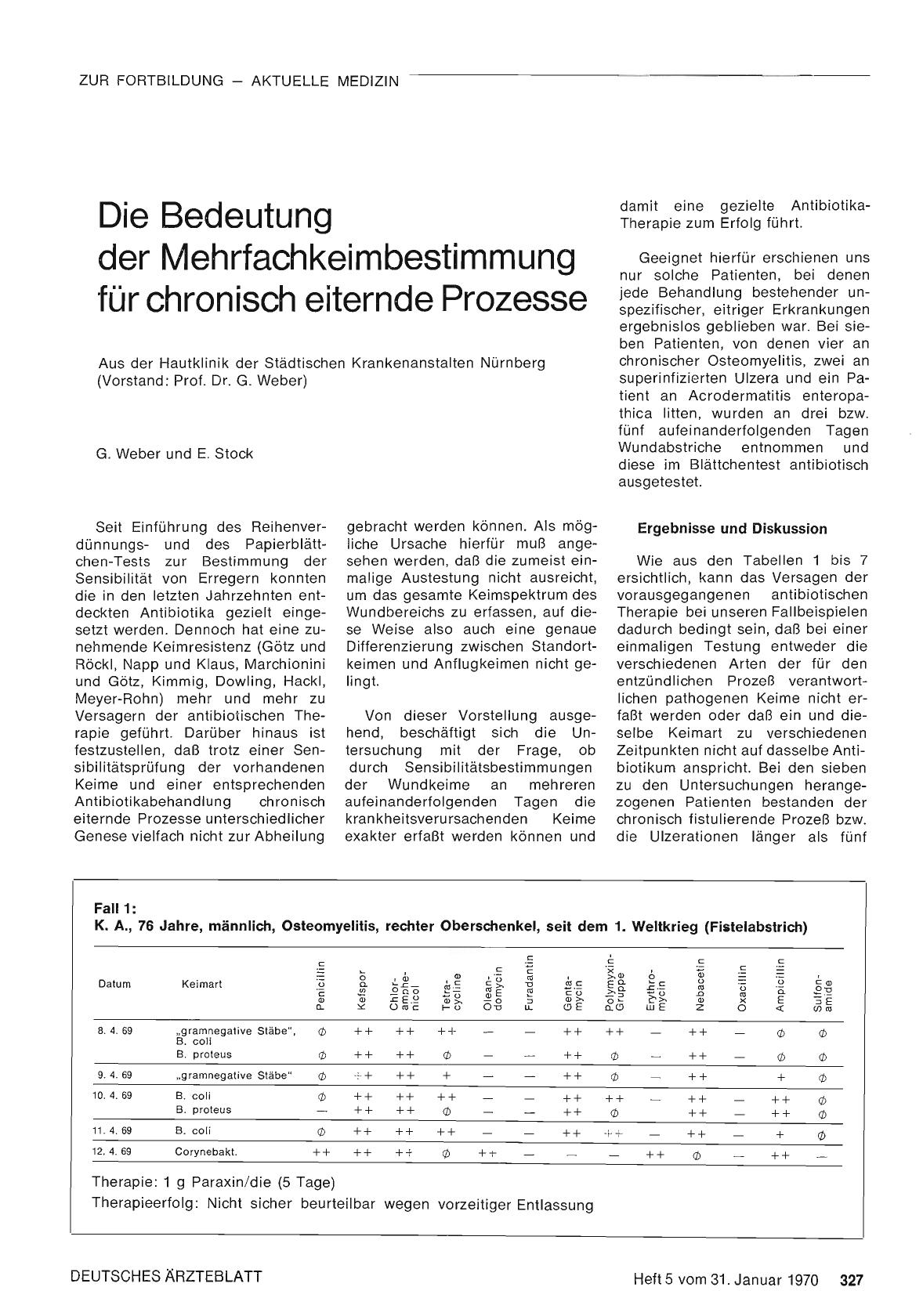 Vorschauseite 1: Die Bedeutung der Mehrfachkeimbestimmung für chronisch eiternde Prozesse