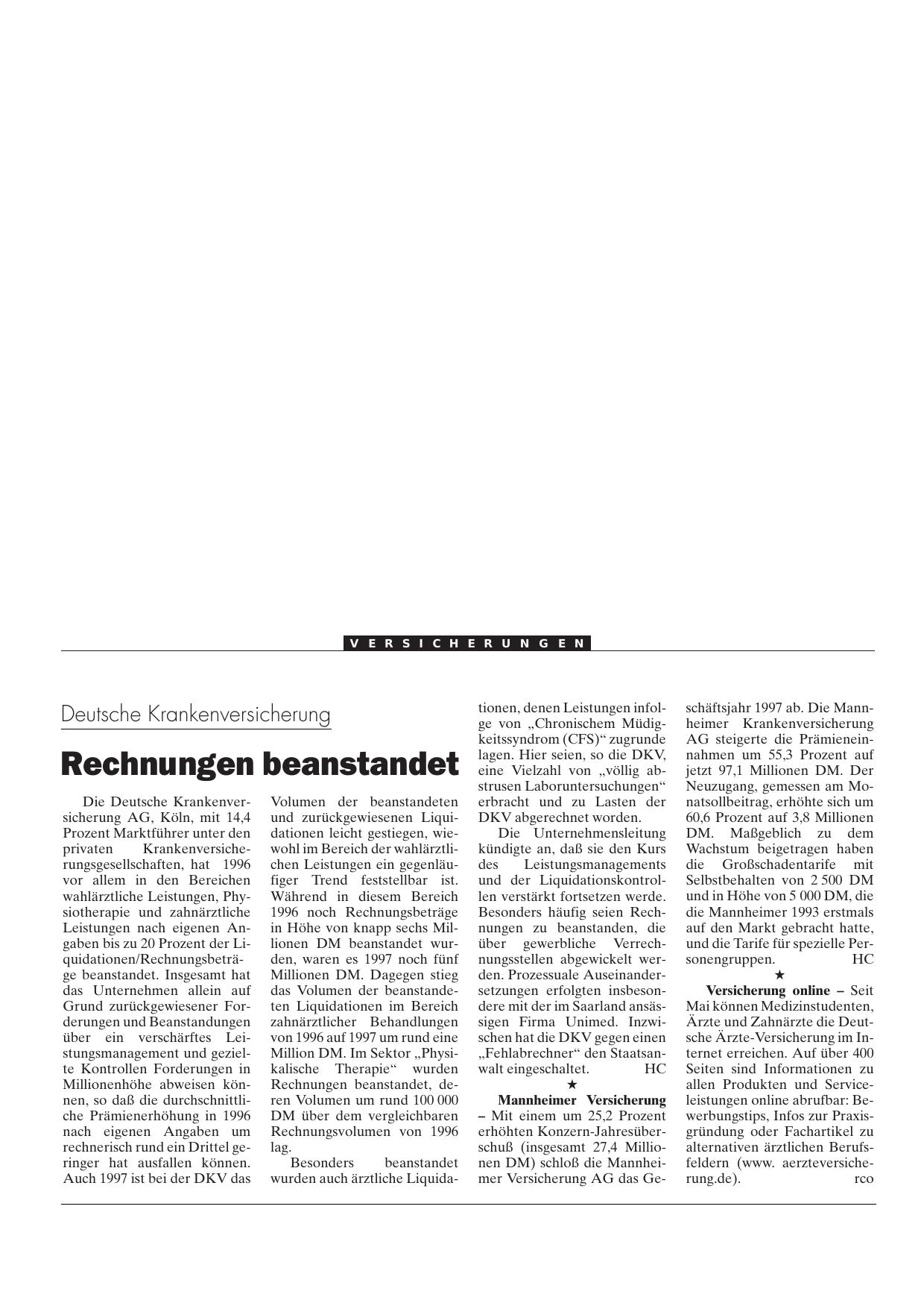 Vorschauseite 1: Versicherung online