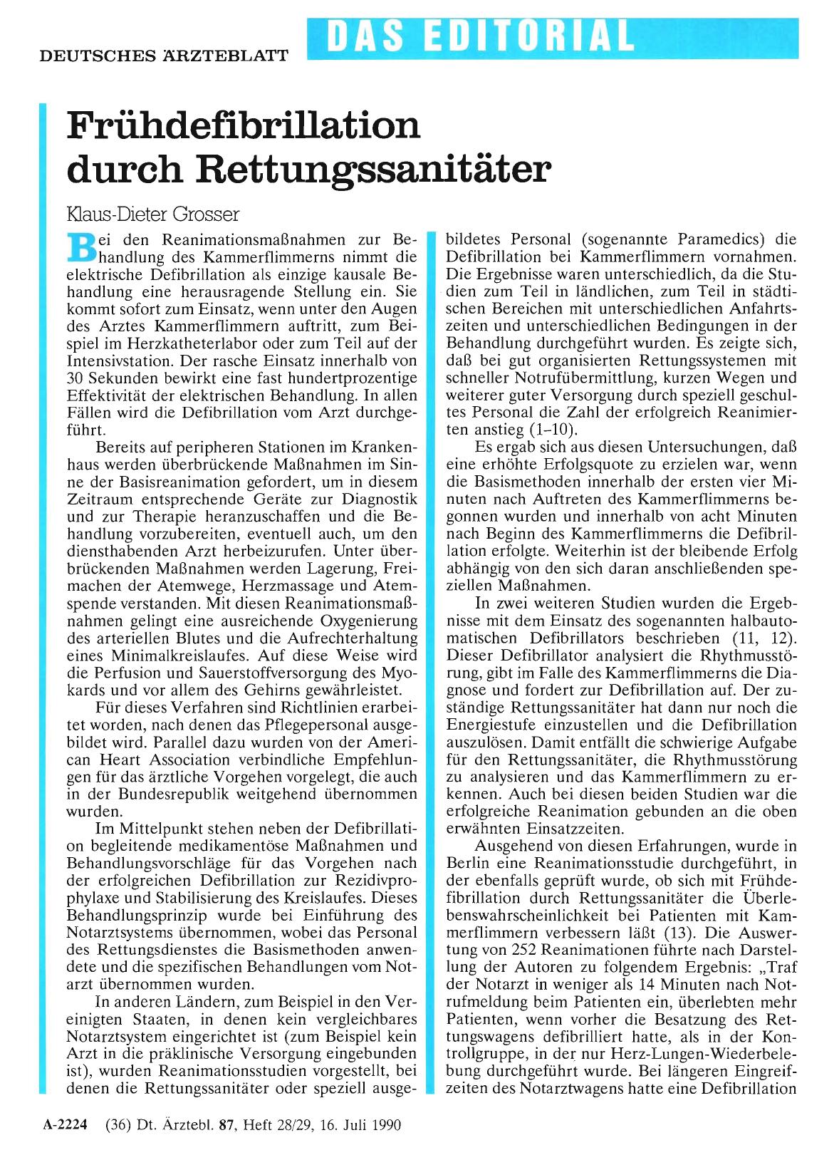 Vorschauseite 1: Frühdefibrillation durch Rettungssanitäter