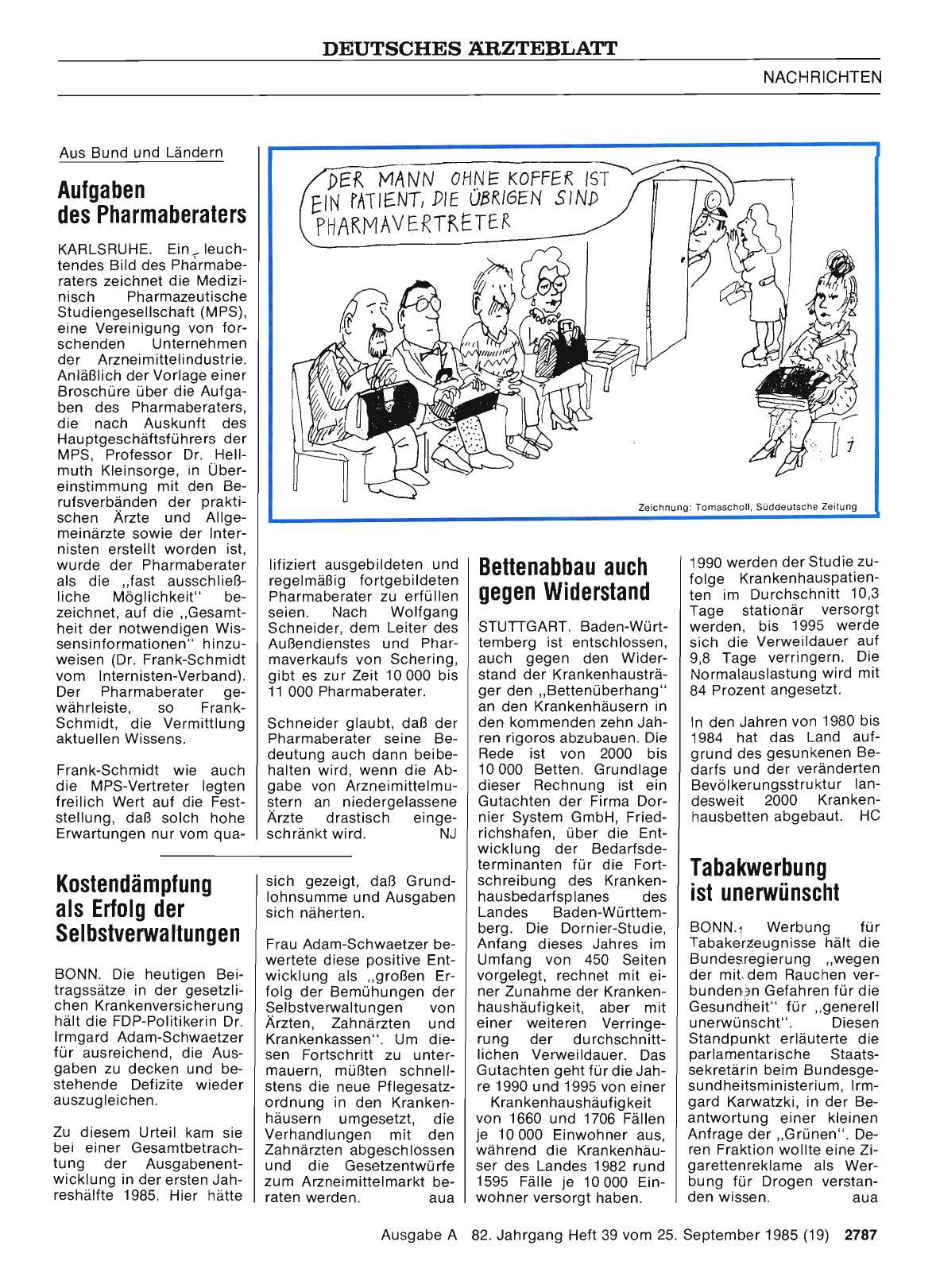 Vorschauseite 1: Tabakwerbung ist unerwünscht