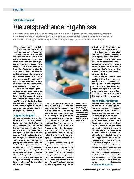 Vorschauseite 1: ARMIN-Modellprojekt: Vielversprechende Ergebnisse