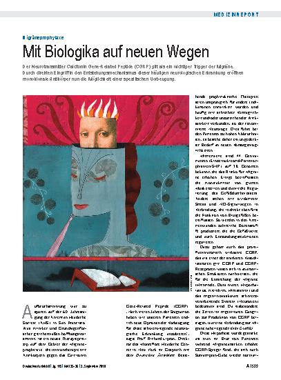 Vorschauseite 1: Migräneprophylaxe: Mit Biologika auf neuen Wegen