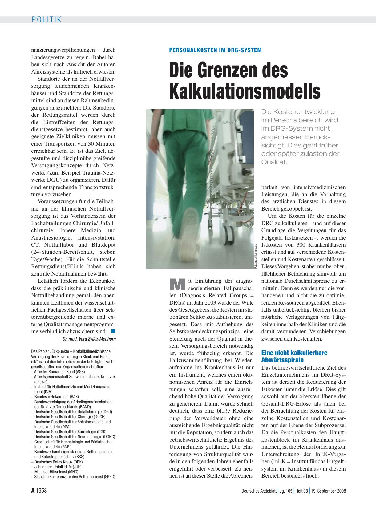 Vorschauseite 1: Personalkosten im DRG-System: Die Grenzen des Kalkulationsmodells