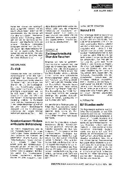 Vorschauseite 1: Schweden: Zwillingsforschung über das Rauchen