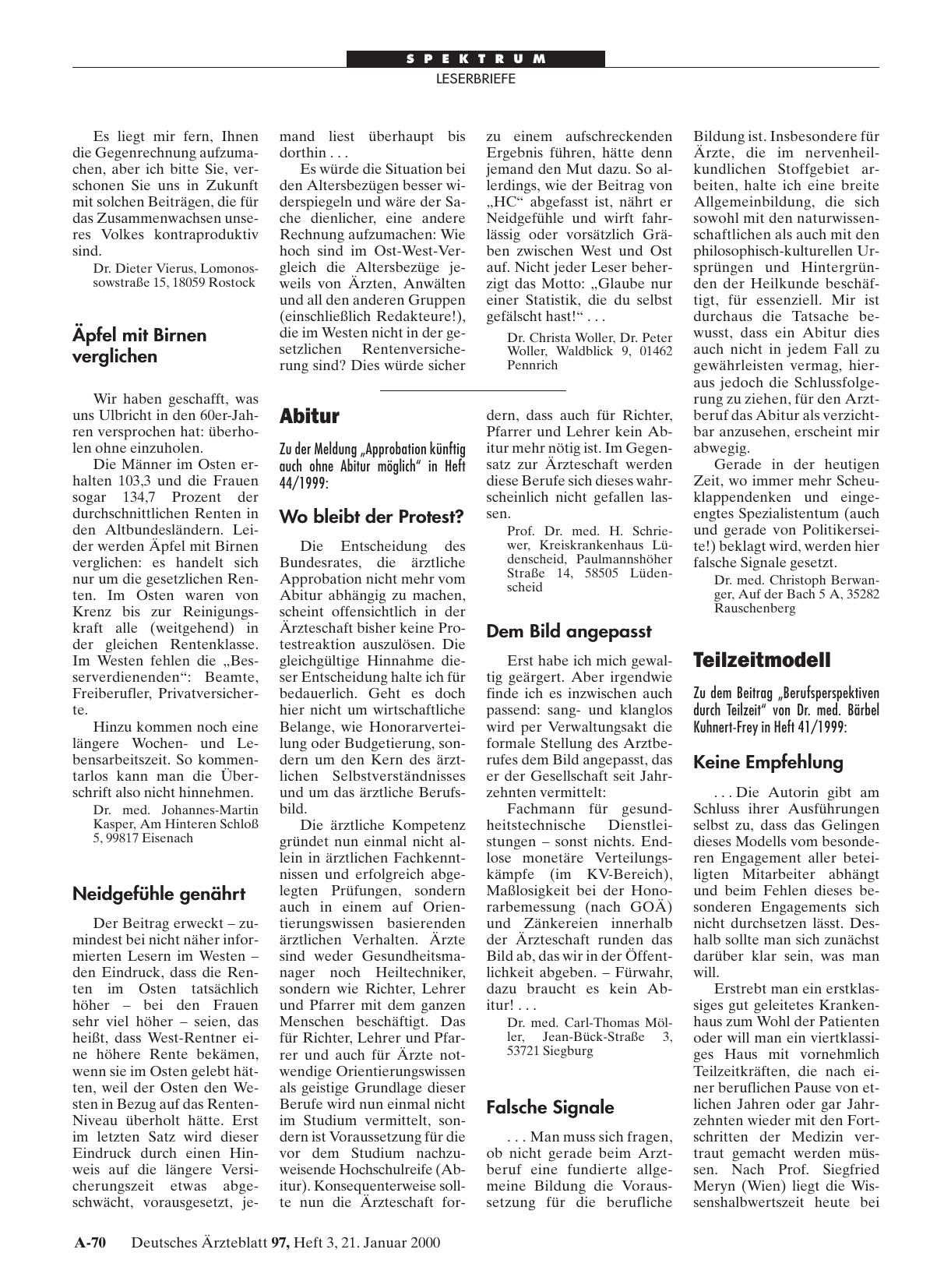 Vorschauseite 1: Teilzeitmodell: Keine Empfehlung