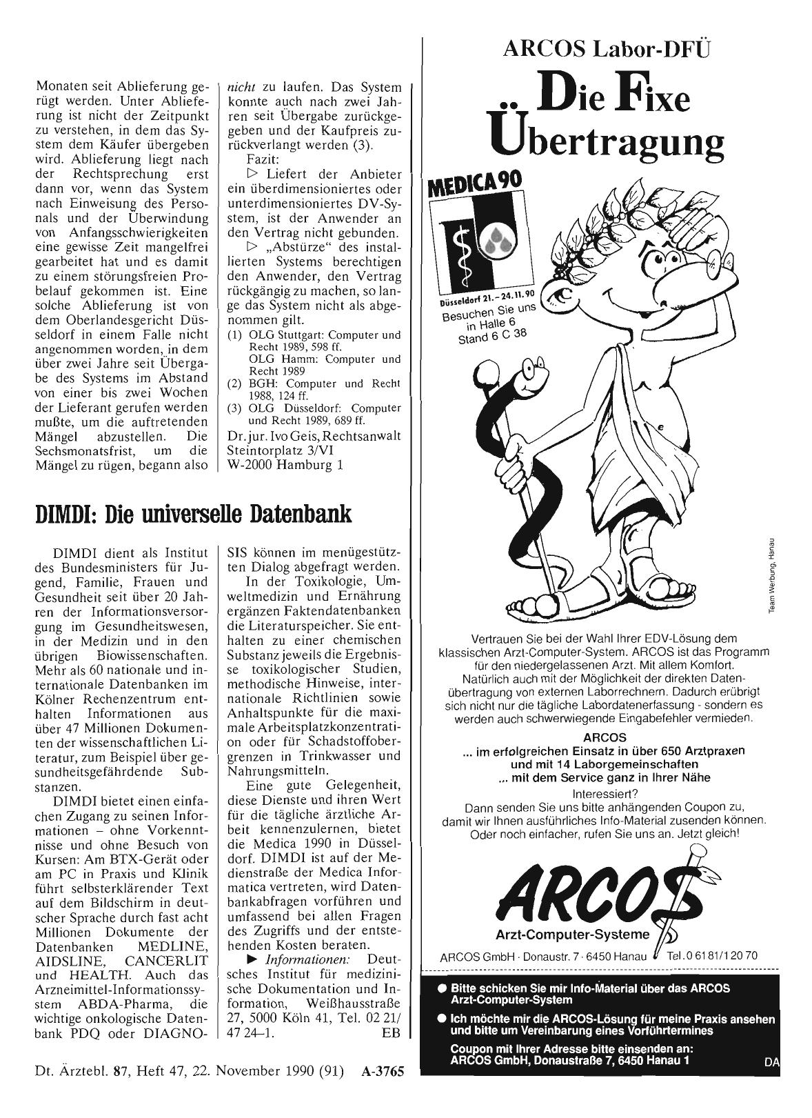Vorschauseite 1: DIMDI: Die universelle Datenbank