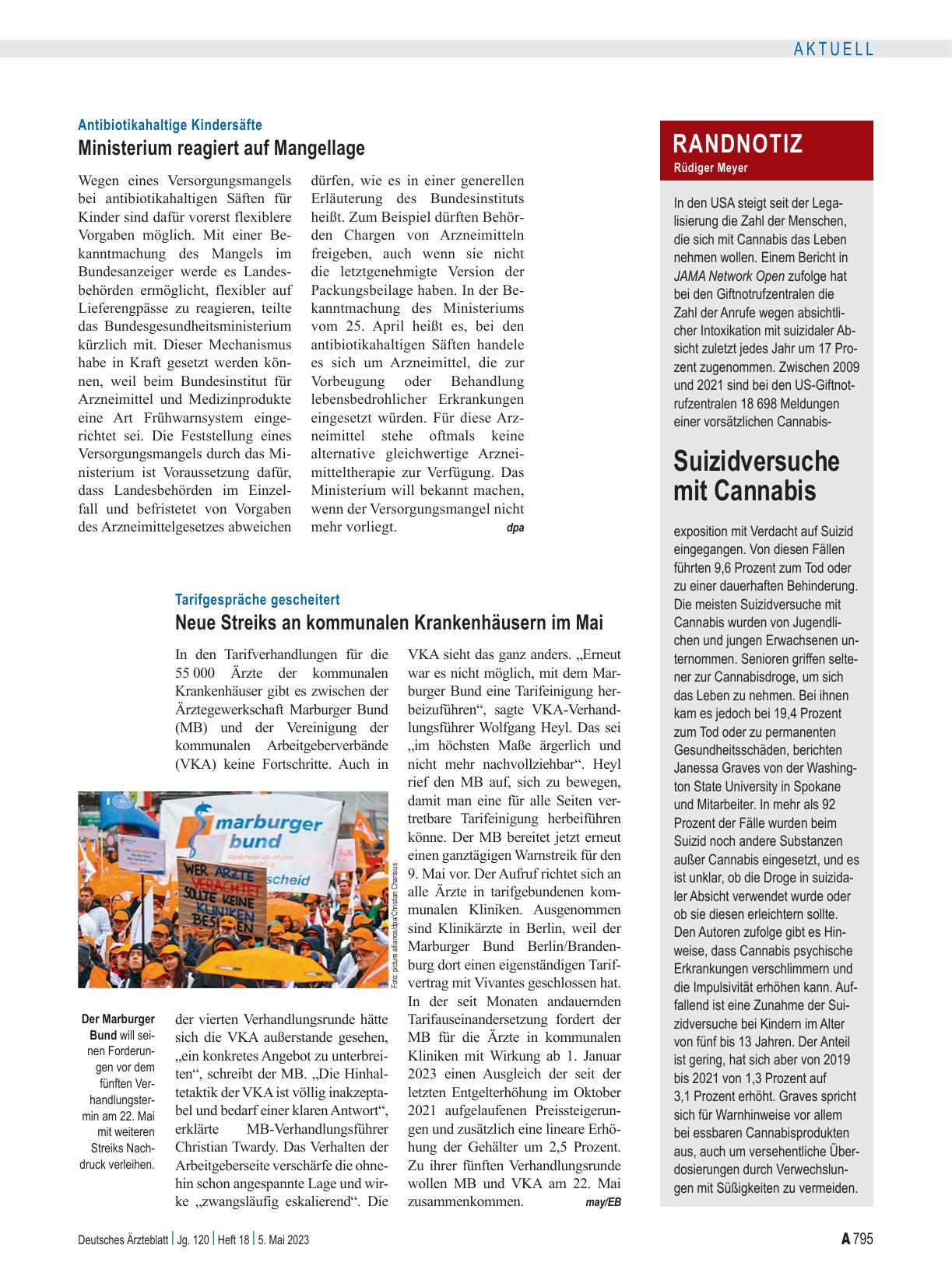 Vorschauseite 1: Randnotiz: Suizidversuche mit Cannabis