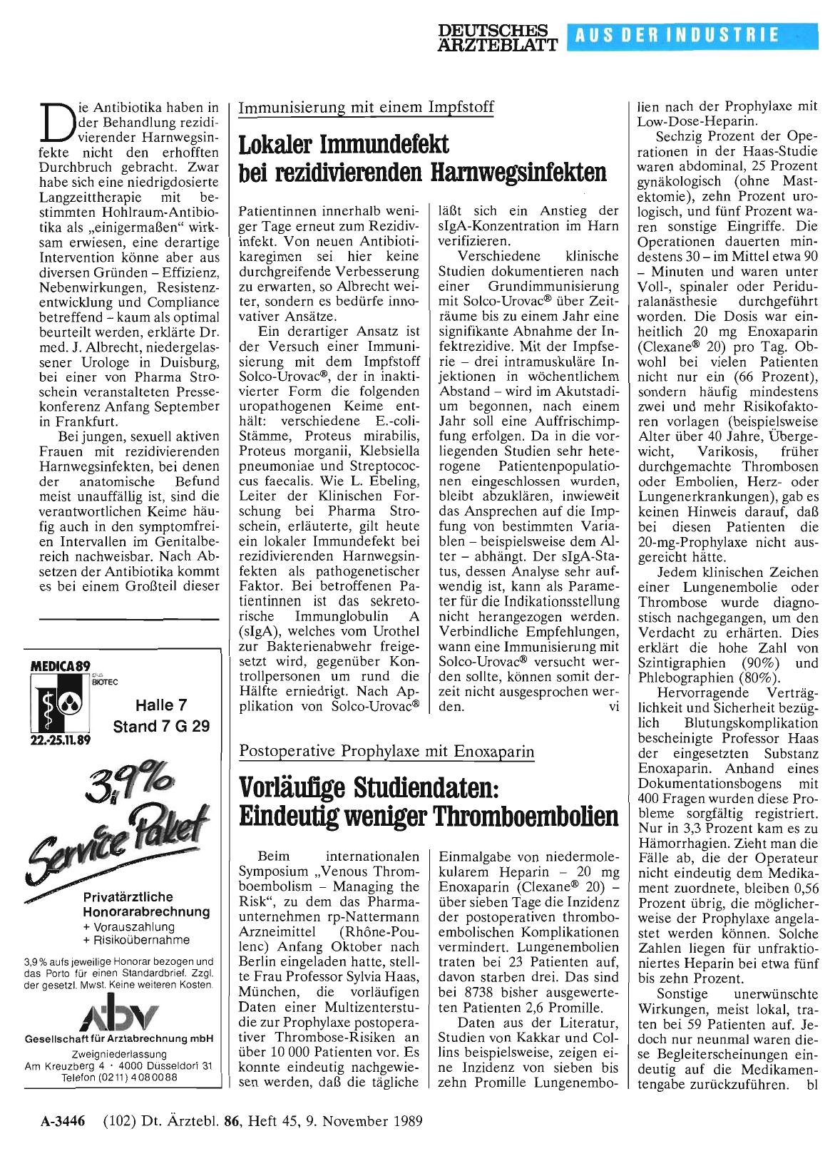Vorschauseite 1: Immunisierung mit einem Impfstoff: Lokaler Immundefekt bei rezidivierenden Harnwegsinfekten