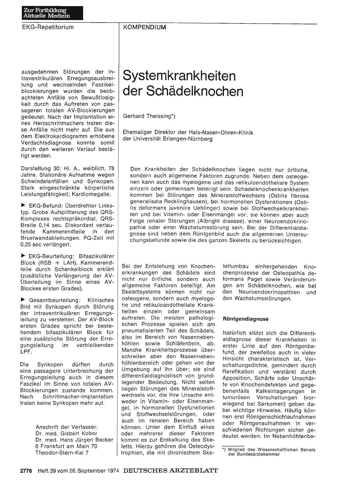 Vorschauseite 1: Systemkrankheiten der Schädelknochen