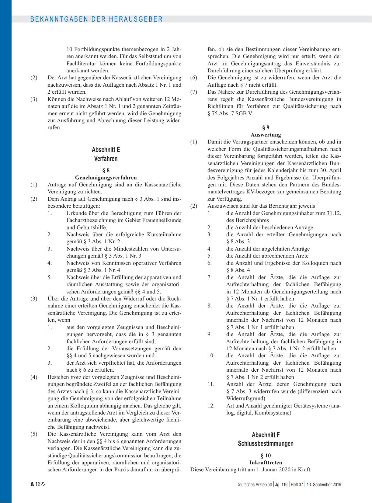 Vorschauseite 3: Vereinbarung von Qualitätssicherungsmaßnahmen nach § 135 Abs. 2 SGB V zur Abklärungskolposkopie (Qualitätssicherungsvereinbarung Abklärungskolposkopie): Abschnitt A, Abschnitt B,…