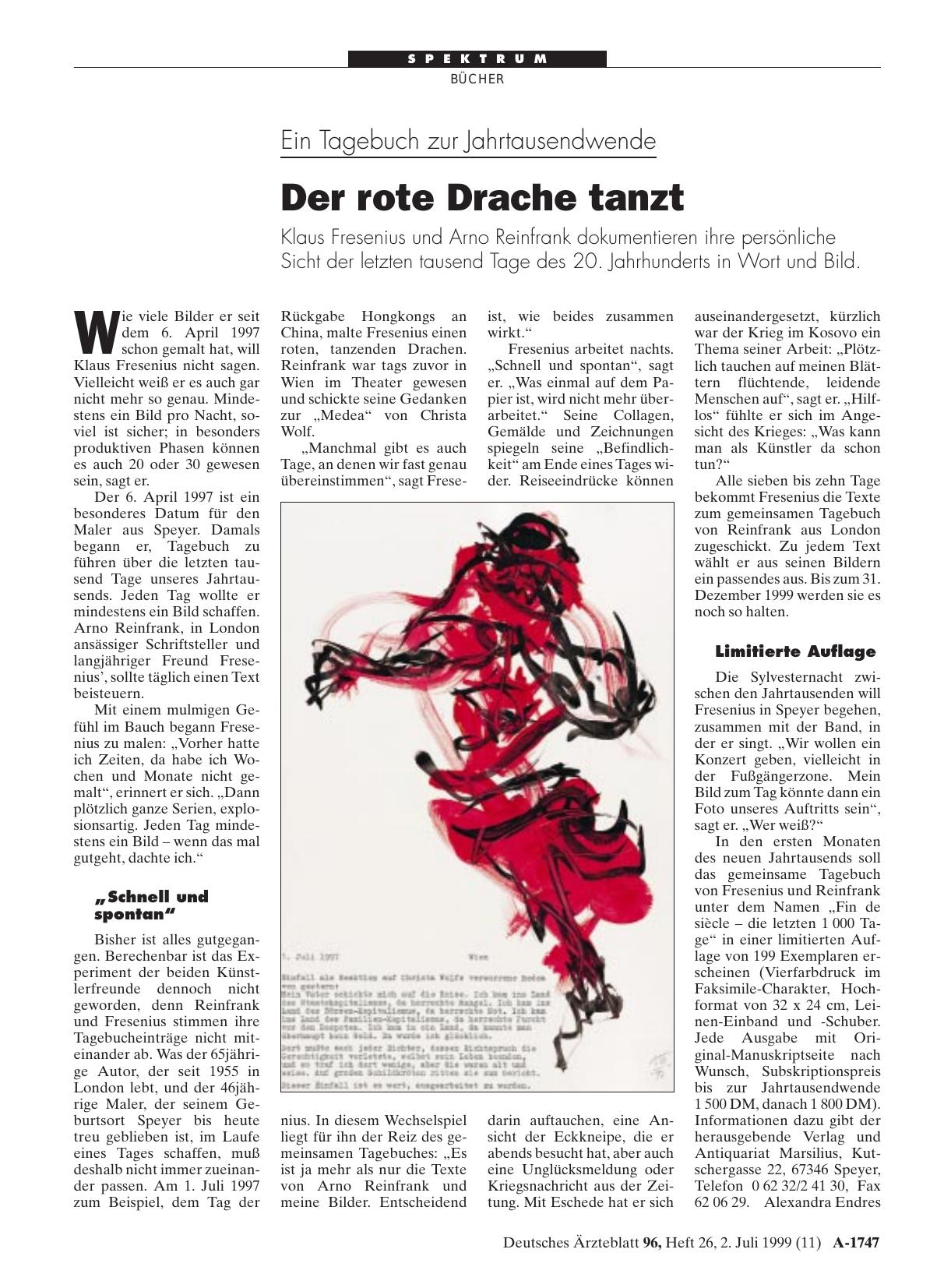 Vorschauseite 1: Ein Tagebuch zur Jahrtausendwende: Der rote Drache tanzt