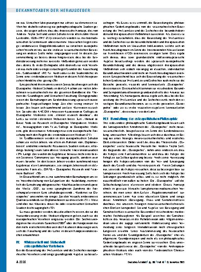 Vorschauseite 4: Wissenschaftliche Bewertung osteopathischer Verfahren