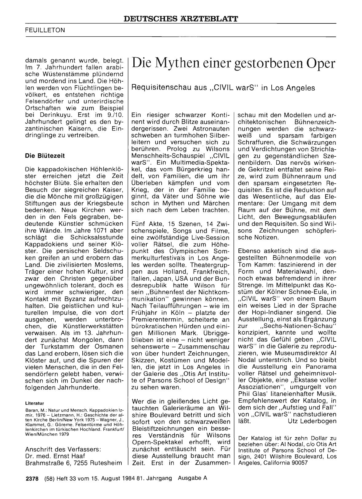 Vorschauseite 1: Die Mythen einer gestorbenen Oper