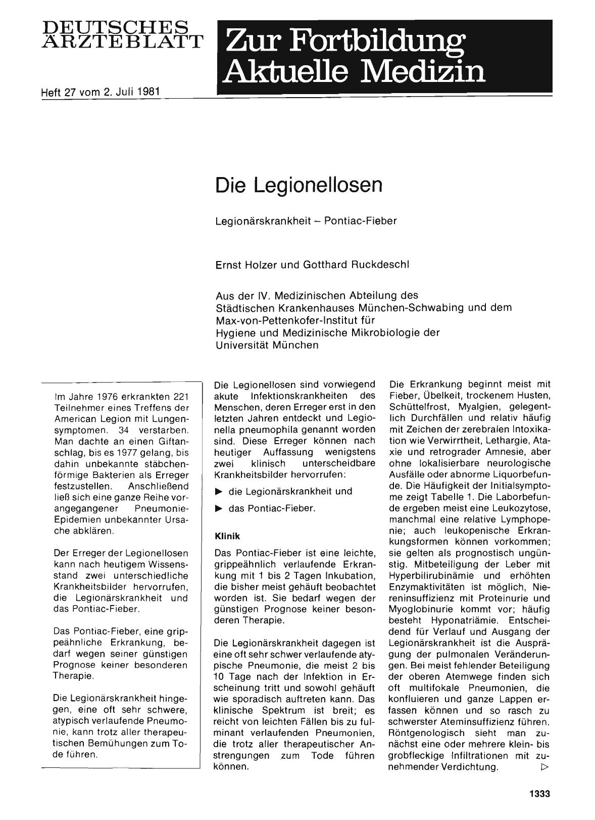 Vorschauseite 1: Die Legioneilasen