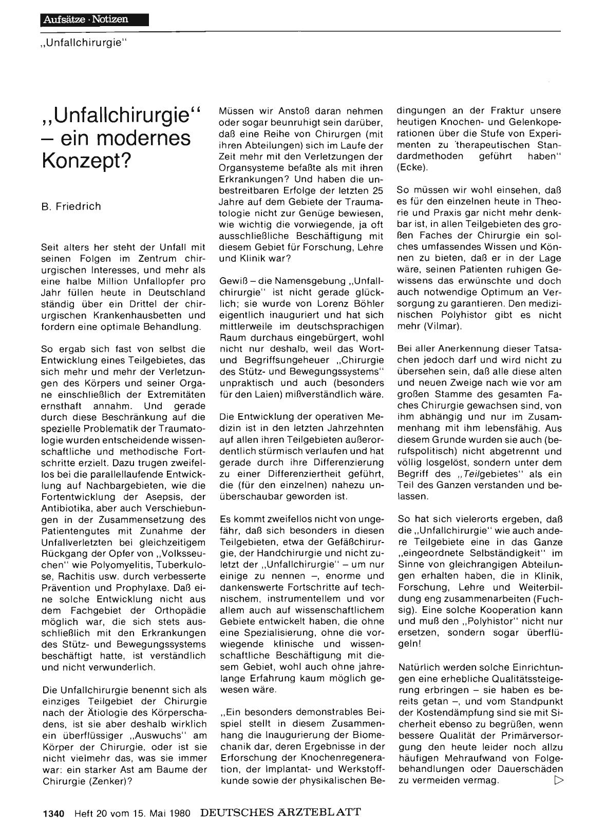 Vorschauseite 1: „Unfallchirurgie“ — ein modernes Konzept?