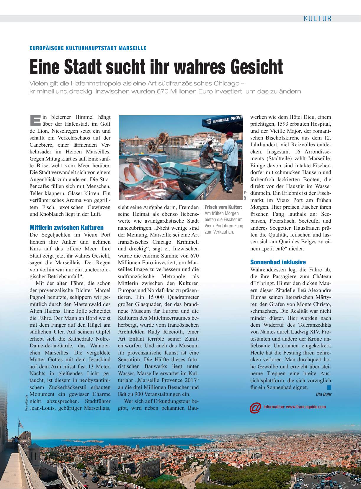 Vorschauseite 1: Europäische Kulturhauptstadt Marseille: Eine Stadt sucht ihr wahres Gesicht