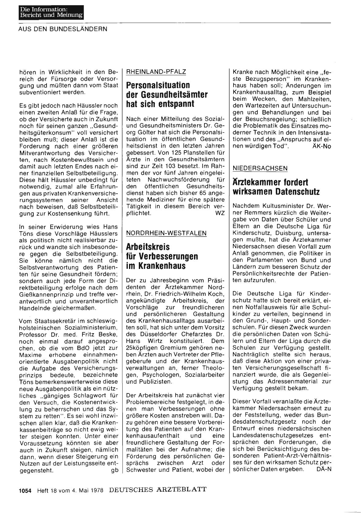 Vorschauseite 1: Niedersachsen: Ärztekammer fordert wirksamen Datenschutz