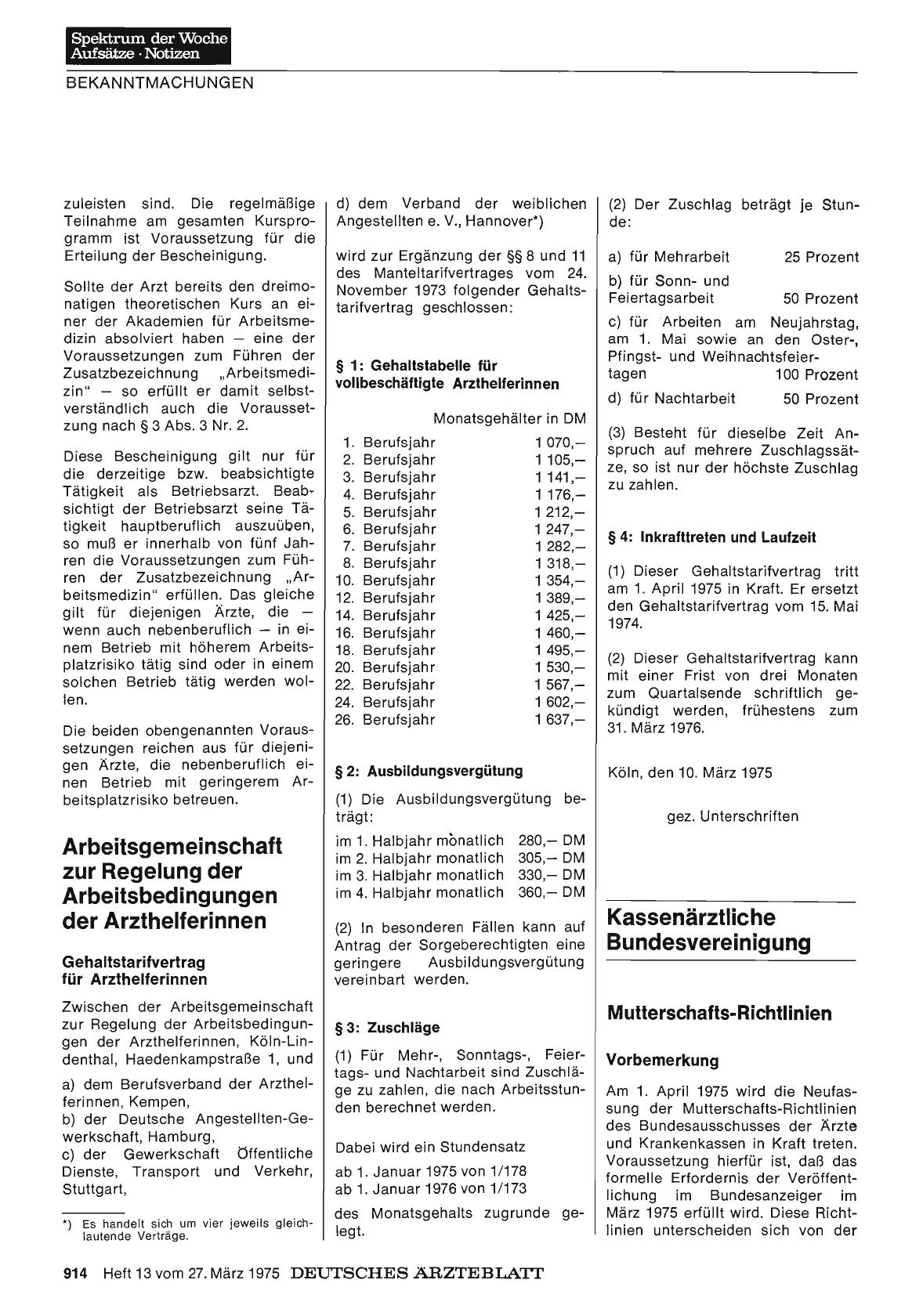 Vorschauseite 1: Arbeitsgemeinschaft zur Regelung der Arbeitsbedingungen der Arzthelferinnen