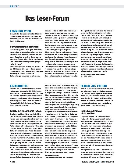 Vorschauseite 1: Arzneimittel: Immer ein besonderes Risiko