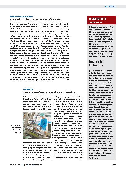 Vorschauseite 1: Nichtinvasive Pränataltests: G-BA leitet breites Stellungnahmeverfahren ein
