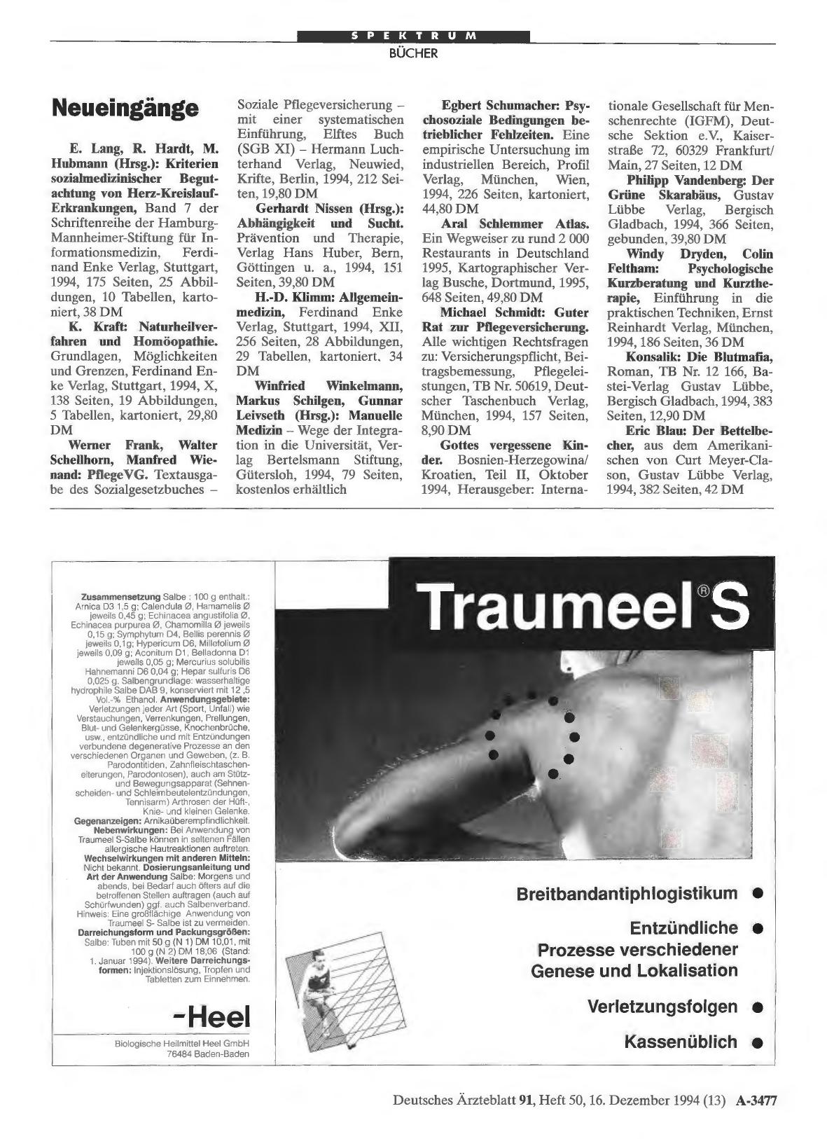 Vorschauseite 1: Neueingänge