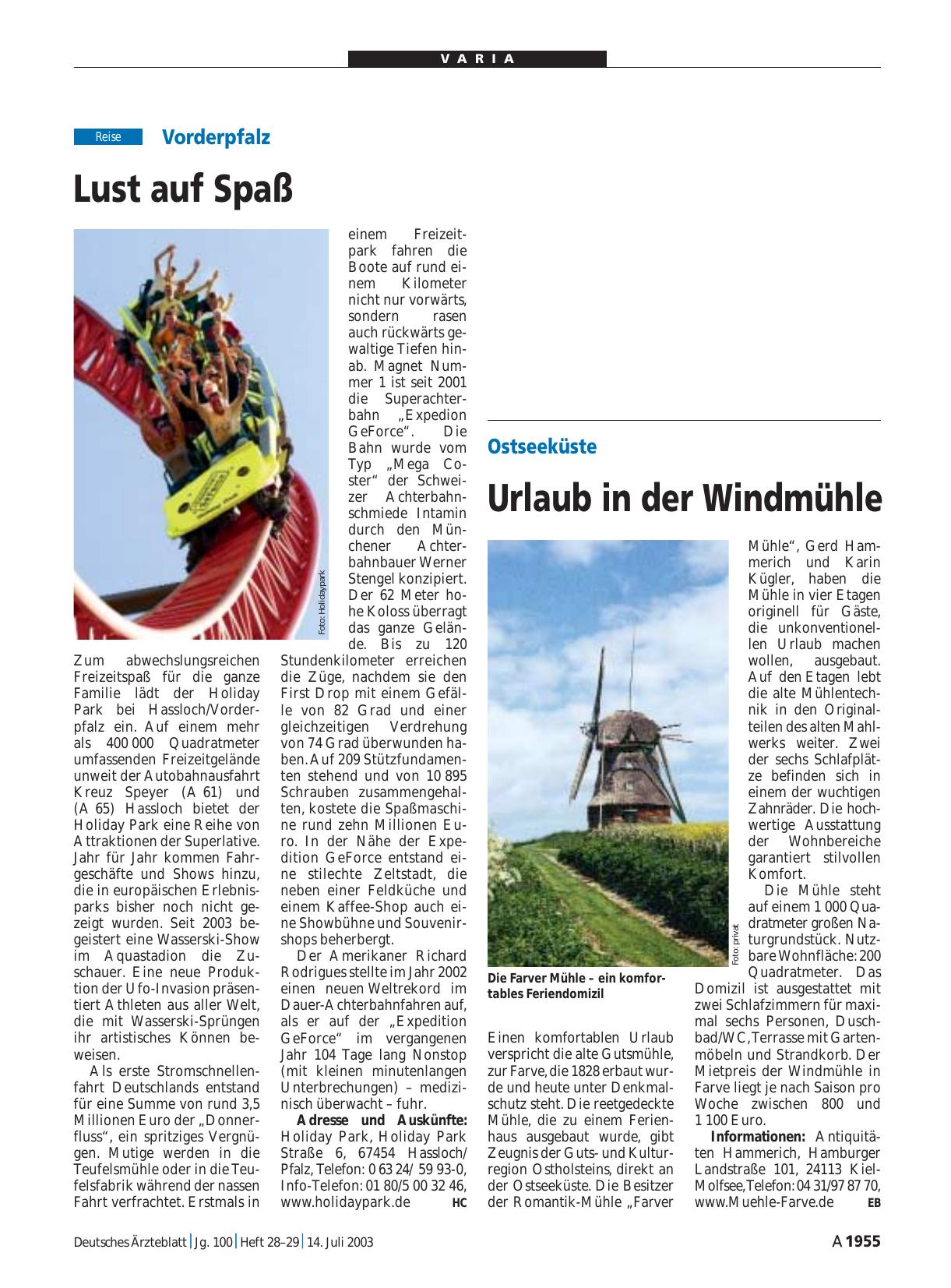 Vorschauseite 1: Ostseeküste: Urlaub in der Windmühle