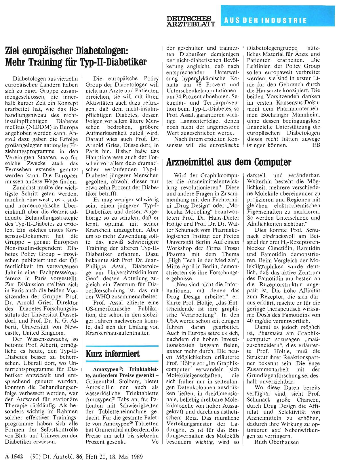Vorschauseite 1: Kurz informiert