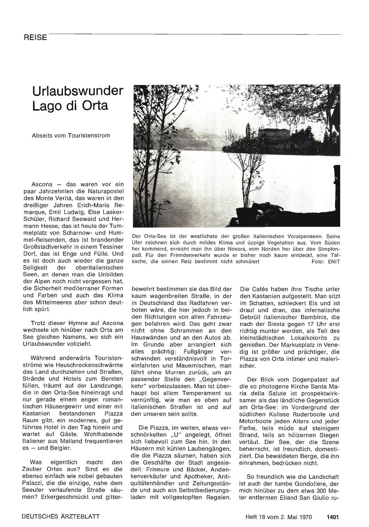 Vorschauseite 1: Urlaubswunder Lago di Orta