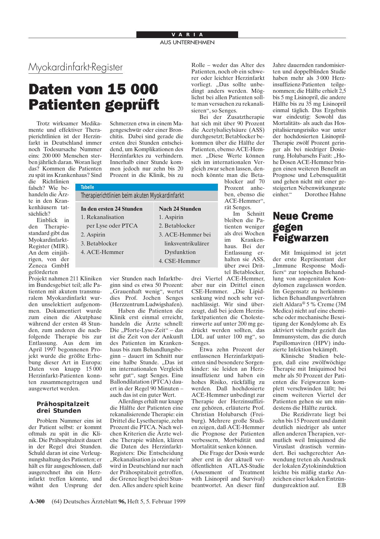 Vorschauseite 1: Neue Creme gegen Feigwarzen