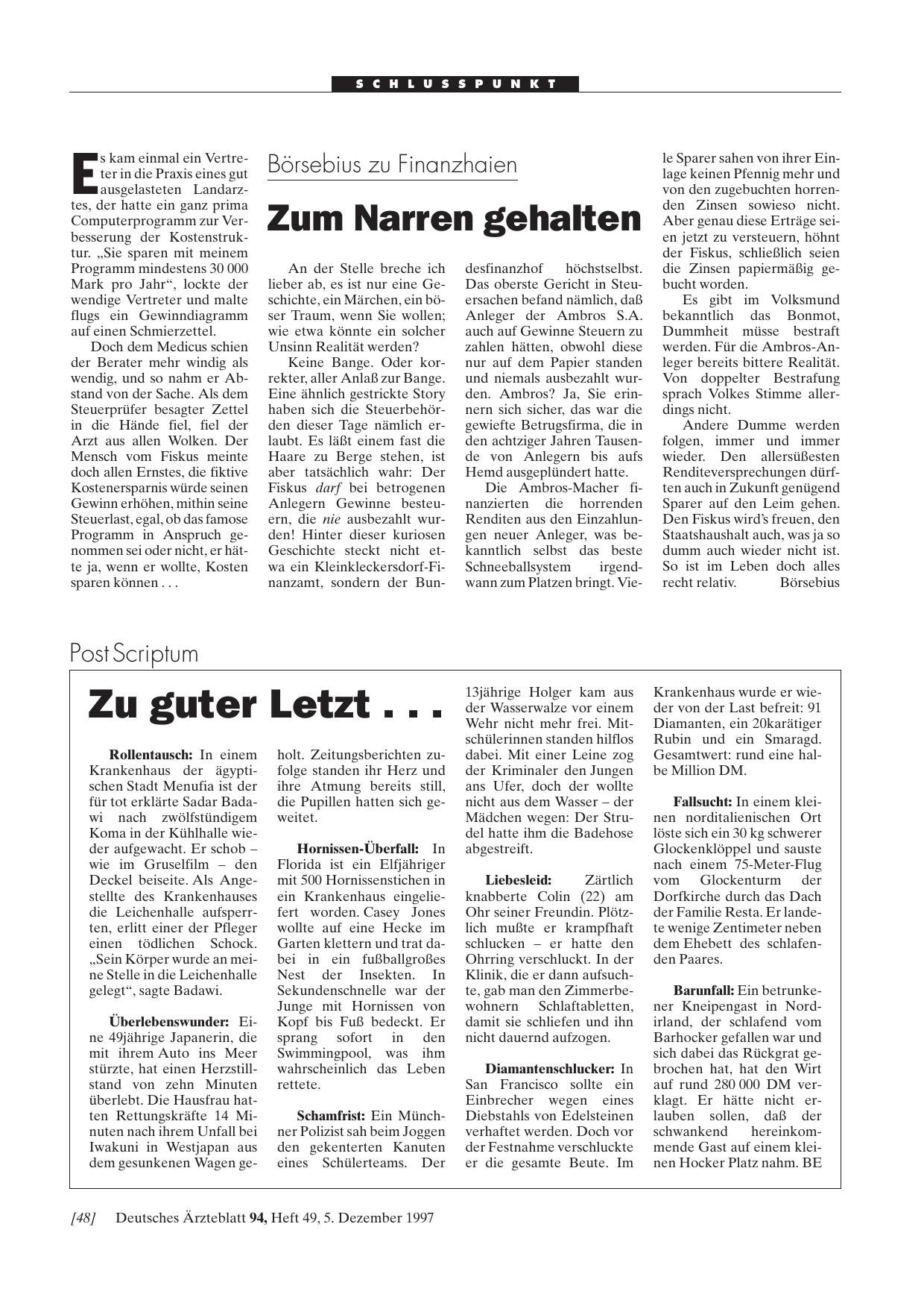 Vorschauseite 1: Zu guter Letzt. ..