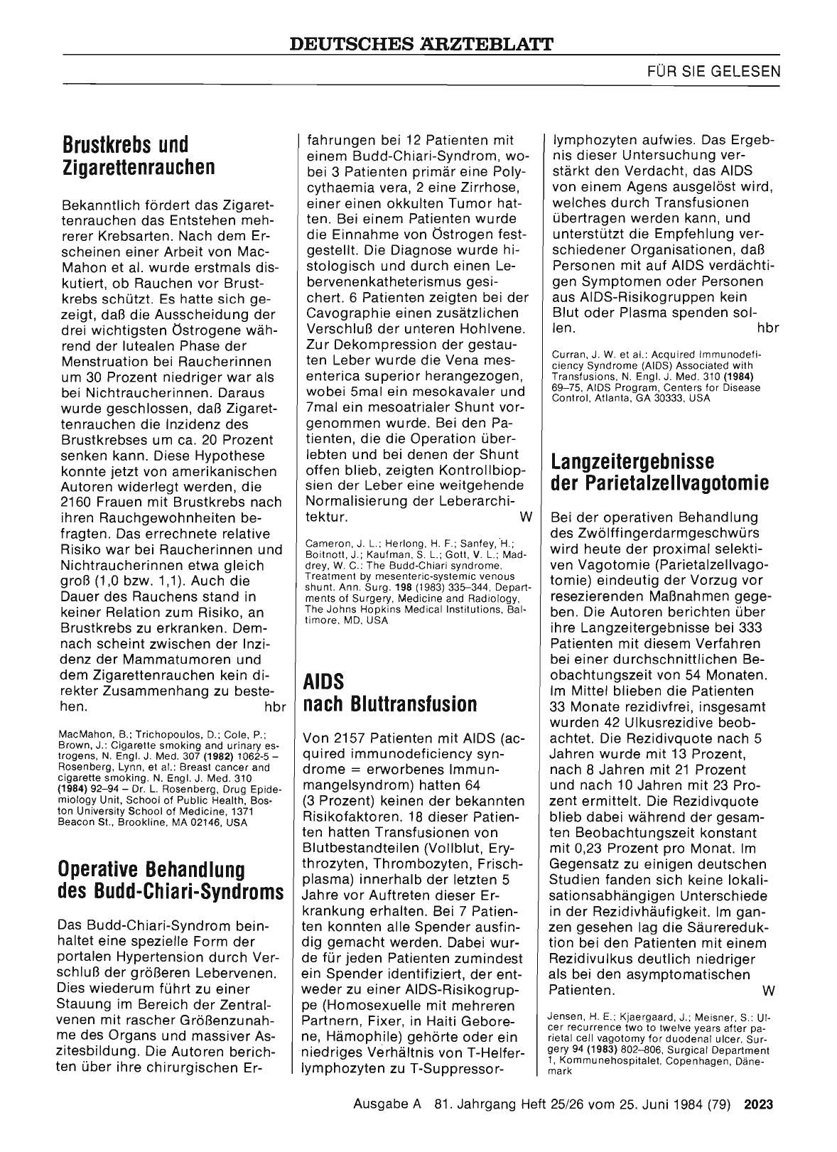 Vorschauseite 1: AIDS nach Bluttransfusion