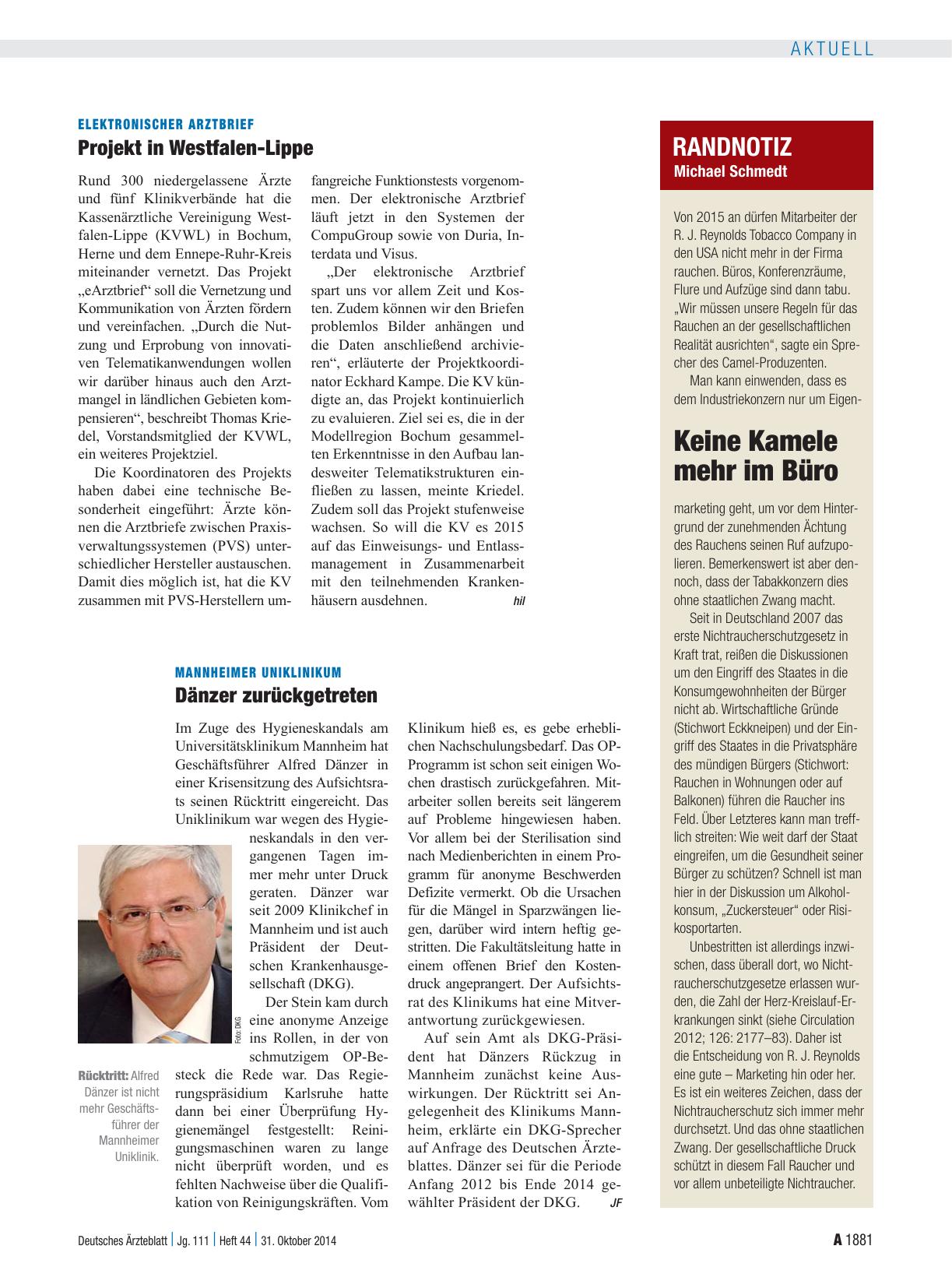 Vorschauseite 1: Randnotiz: Keine Kamele mehr im Büro