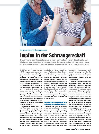Vorschauseite 1: Infektionsschutz für Neugeborene: Impfen in der Schwangerschaft
