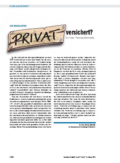 Vorschauseite 1: Von schräg unten: Privat versichert?