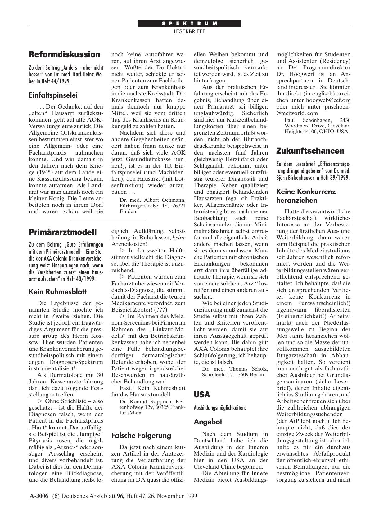 Vorschauseite 1: Primärarztmodell: Falsche Folgerung