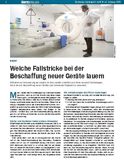 Vorschauseite 1: Recht: Welche Fallstricke bei der Beschaffung neuer Geräte lauern