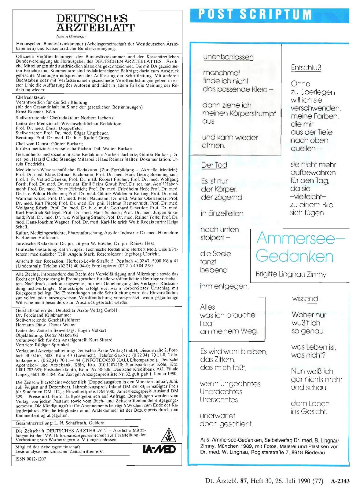 Vorschauseite 1: Ammersee-Gedanken