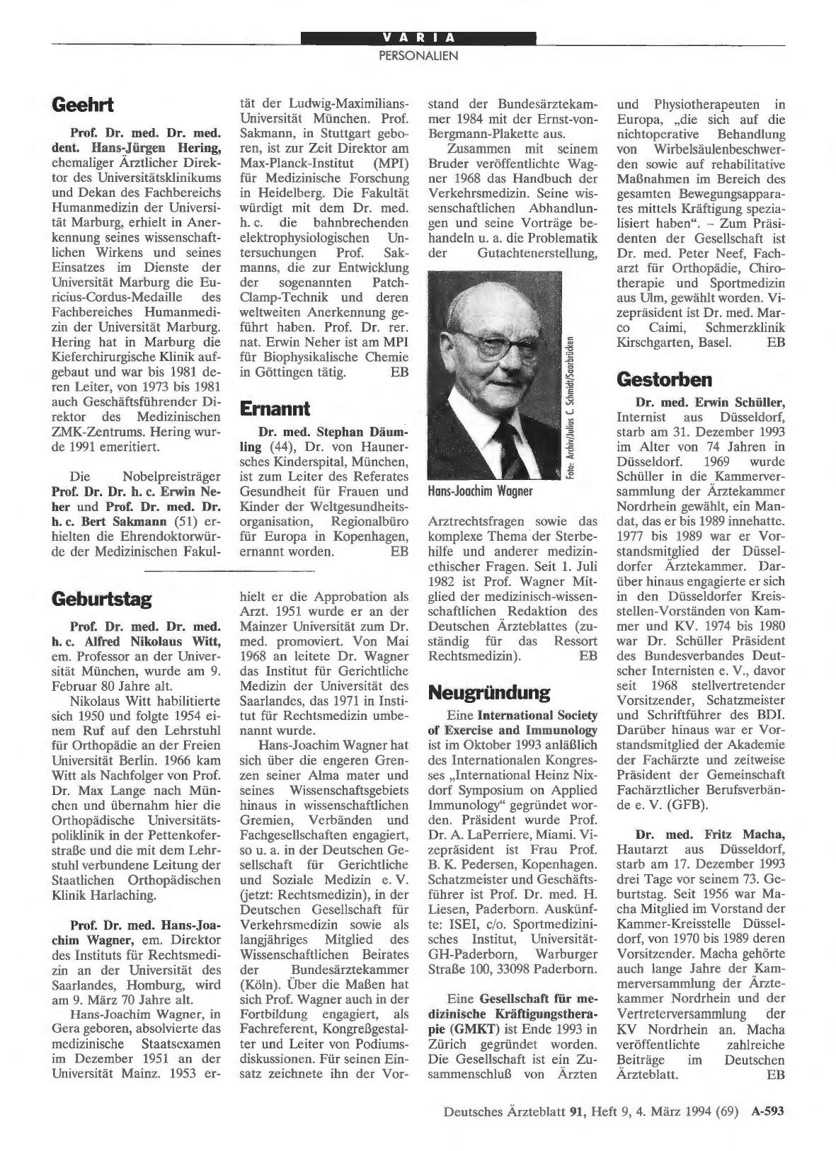 Vorschauseite 1: Geehrt