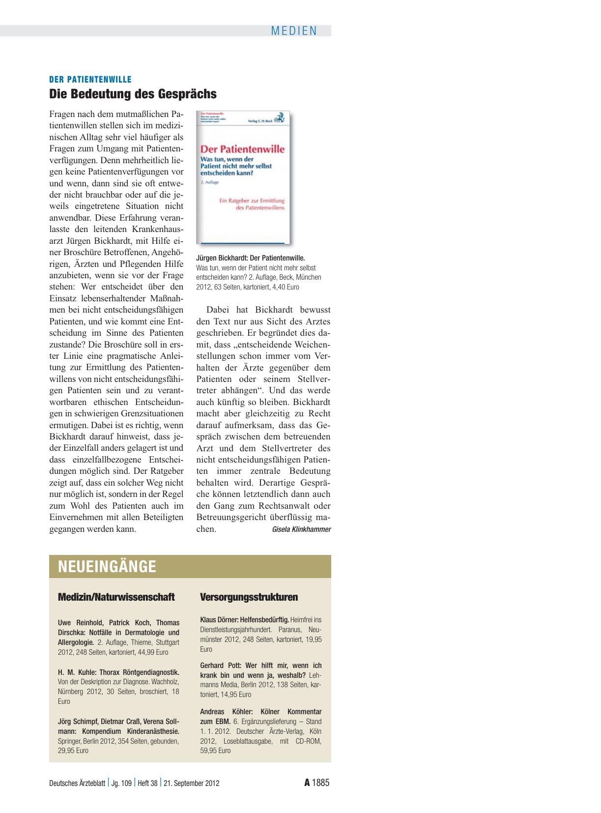 Vorschauseite 1: Neueingänge