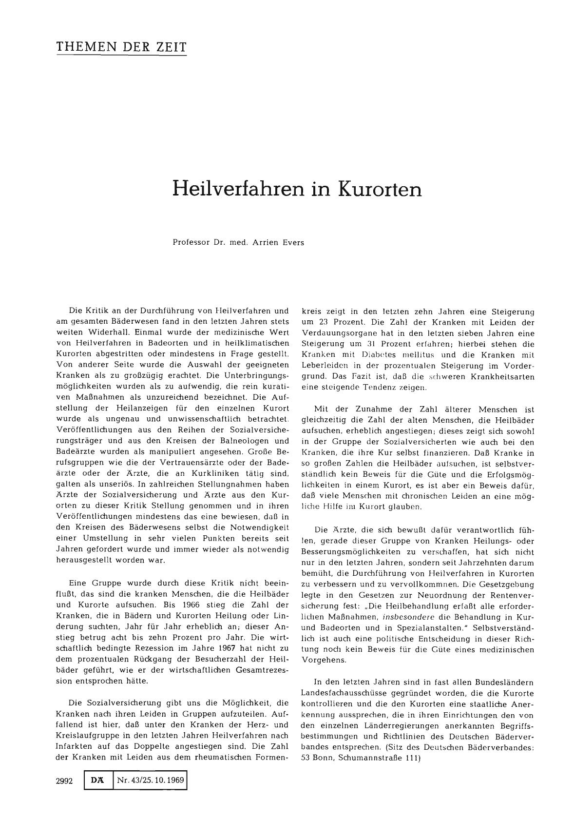 Vorschauseite 1: Heilverfahren in Kurorten