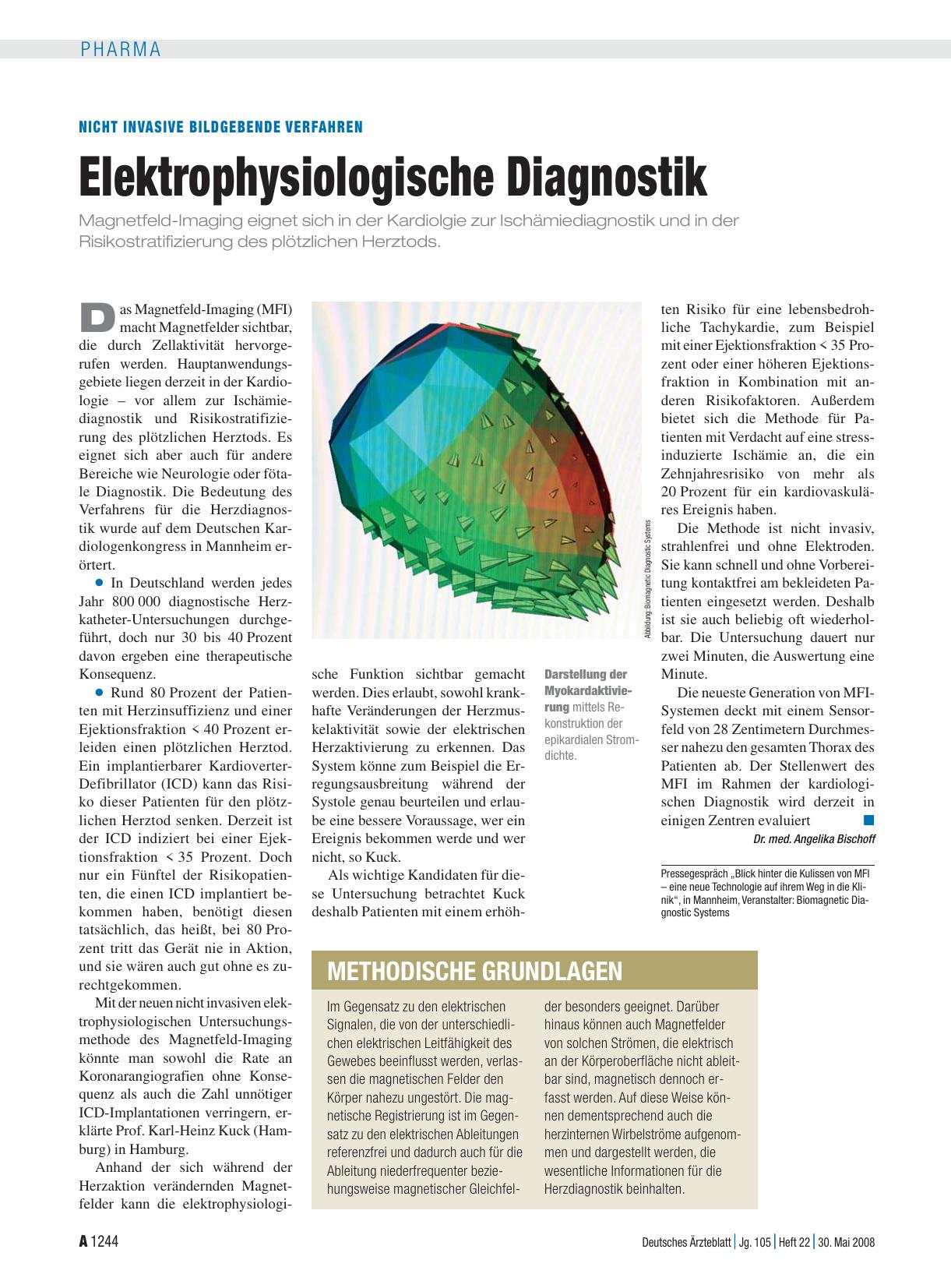 Vorschauseite 1: Nicht invasive bildgebende Verfahren: Elektrophysiologische Diagnostik