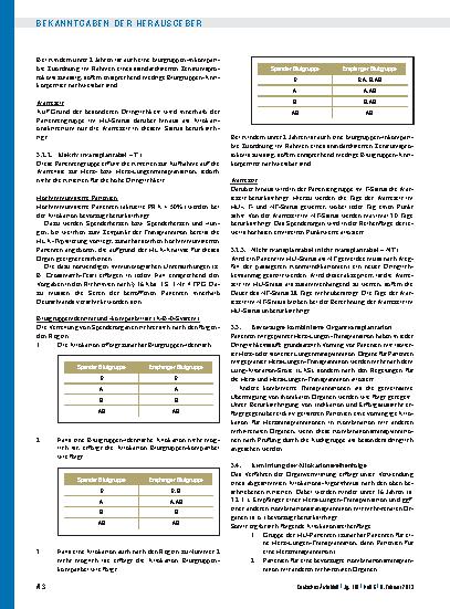 Vorschauseite 5: Richtlinien zur Organtransplantation gem. § 16 Abs. 1 S. 1 Nrn. 2 u. 5 TPG