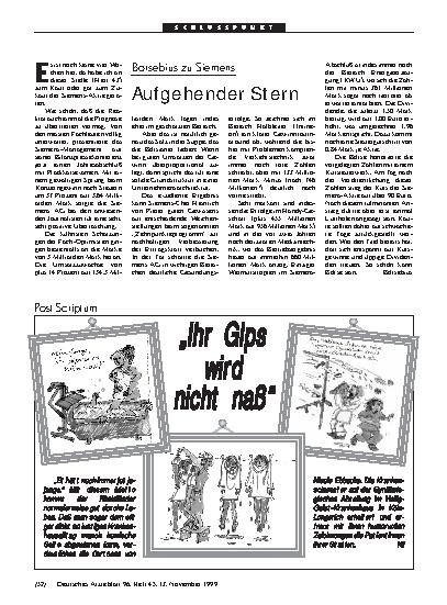 Vorschauseite 1: „Ihr Gips wird nicht naß„