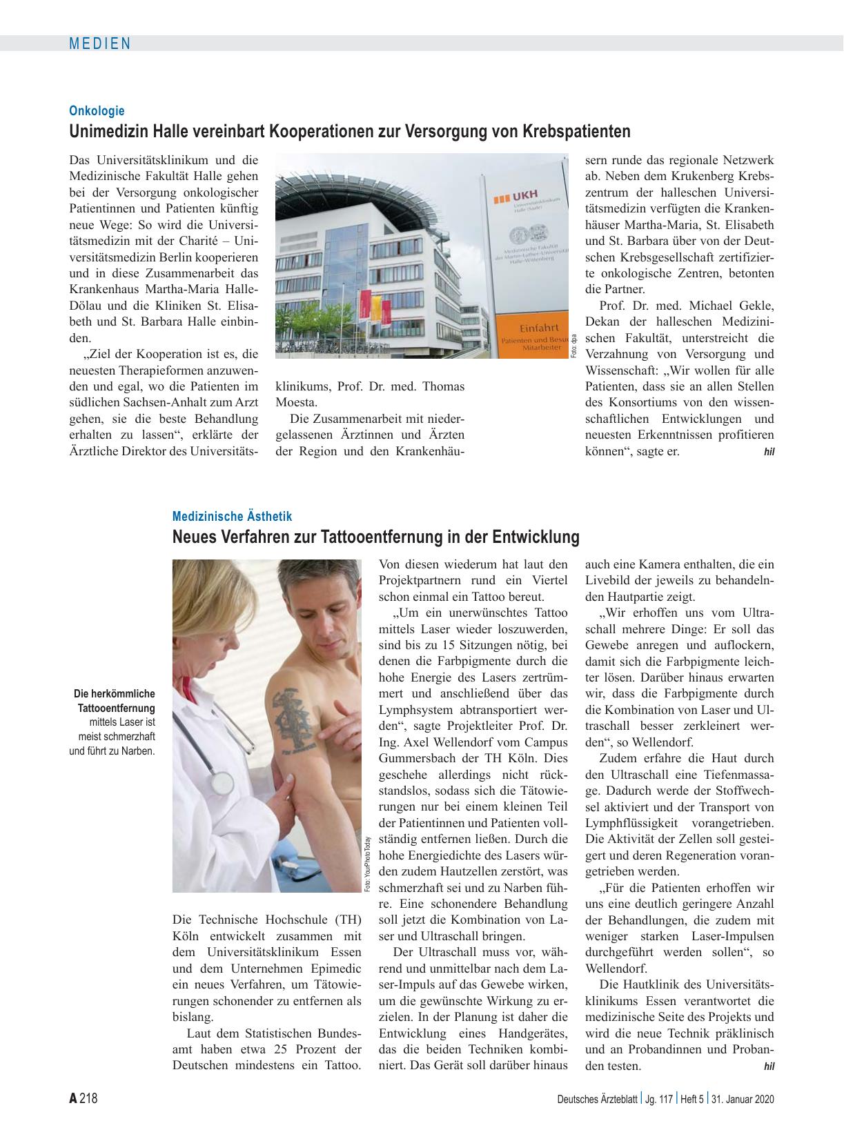 Vorschauseite 1: Onkologie: Unimedizin Halle vereinbart Kooperationen zur Versorgung von Krebspatienten