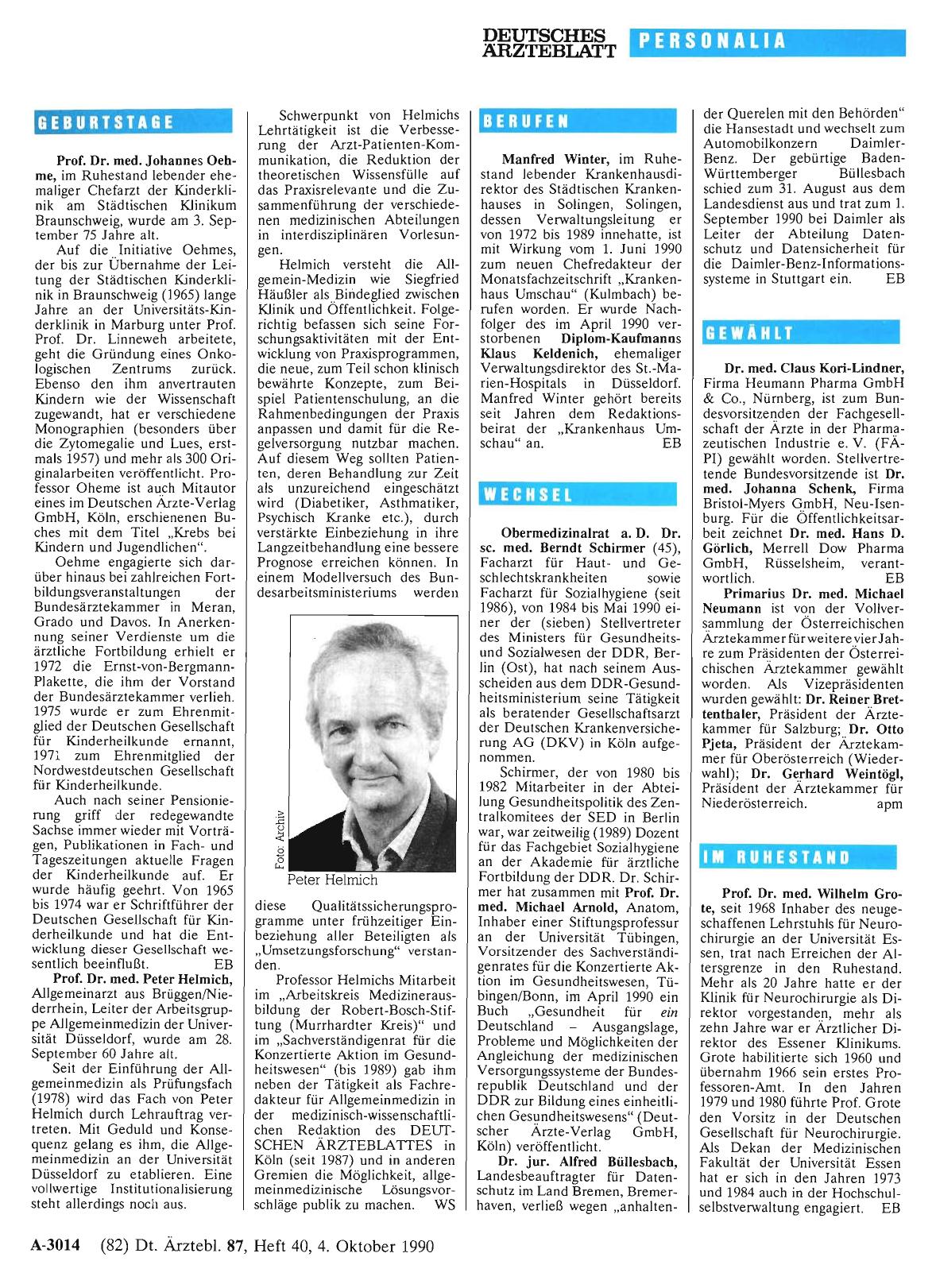 Vorschauseite 1: Im Ruhestand