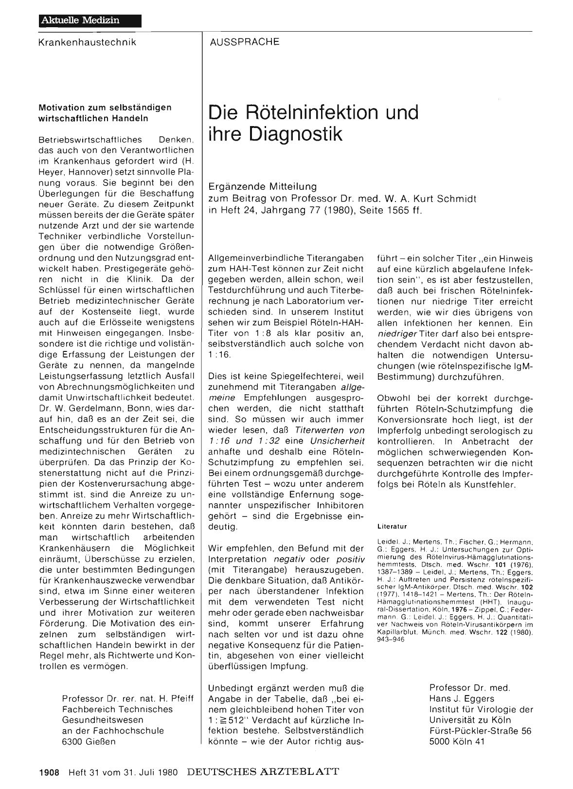 Vorschauseite 1: Die Rötelninfektion und ihre Diagnostik